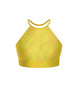 Hologram Halter Binding Crop Top
