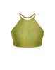 Hologram Halter Binding Crop Top