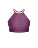 Hologram Halter Binding Crop Top