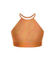 Hologram Halter Binding Crop Top