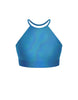 Hologram Halter Binding Crop Top