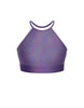 Hologram Halter Binding Crop Top