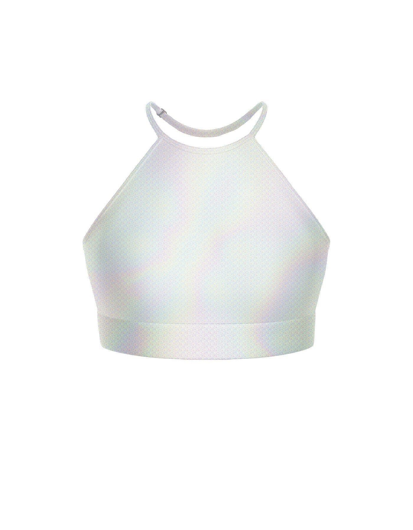 Hologram Halter Binding Crop Top