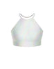 Hologram Halter Binding Crop Top