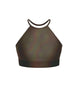 Hologram Halter Binding Crop Top