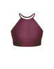 Hologram Halter Binding Crop Top