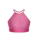 Hologram Halter Binding Crop Top