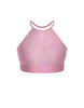 Hologram Halter Binding Crop Top