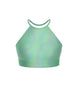 Hologram Halter Binding Crop Top