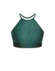 Hologram Halter Binding Crop Top