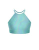 Hologram Halter Binding Crop Top