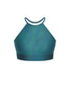 Hologram Halter Binding Crop Top