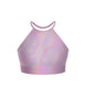 Hologram Halter Binding Crop Top