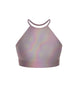 Hologram Halter Binding Crop Top