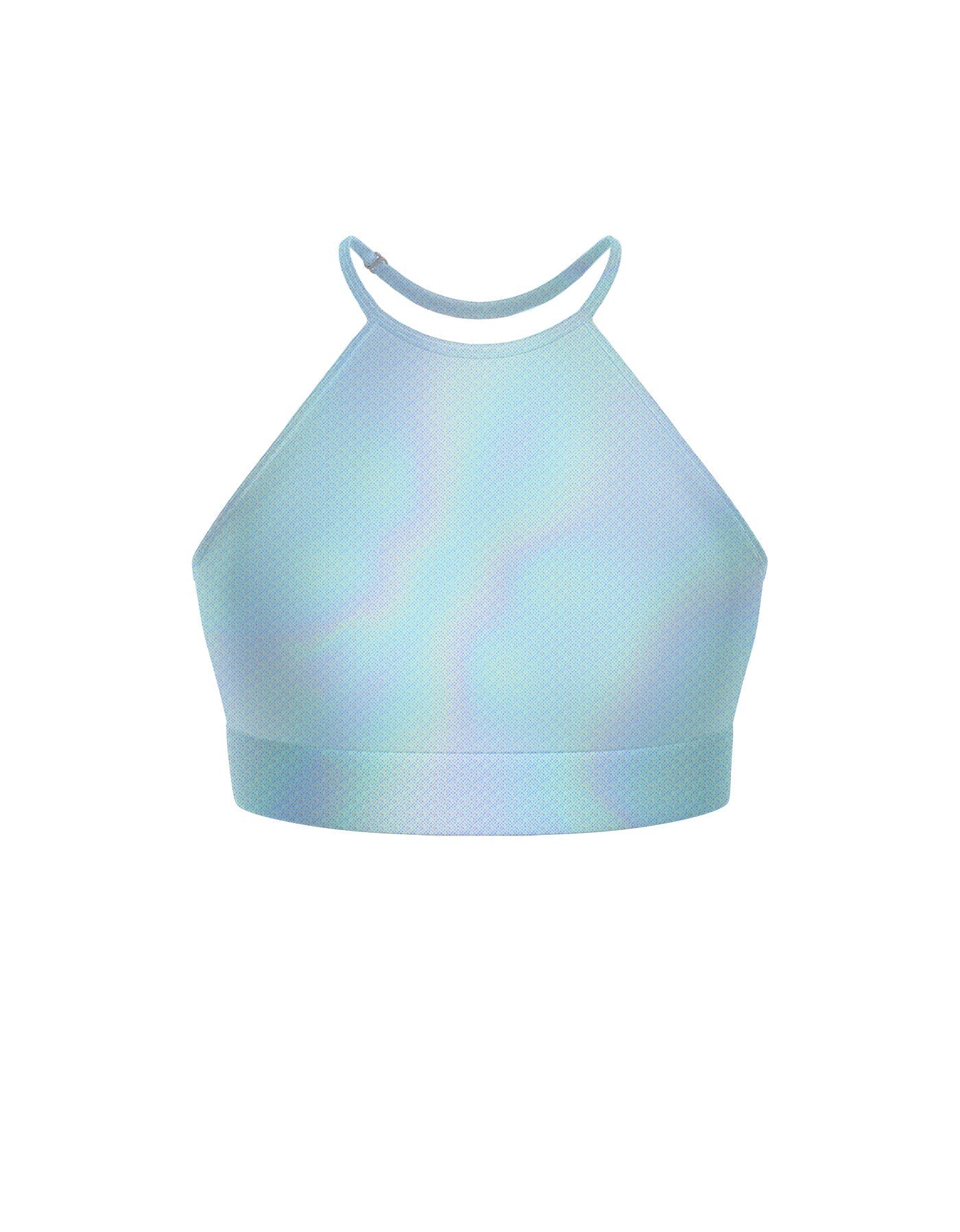 Hologram Halter Binding Crop Top