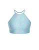 Hologram Halter Binding Crop Top