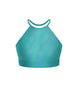 Hologram Halter Binding Crop Top