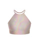 Hologram Halter Binding Crop Top