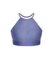 Hologram Halter Binding Crop Top