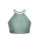 Hologram Halter Binding Crop Top