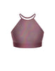 Hologram Halter Binding Crop Top