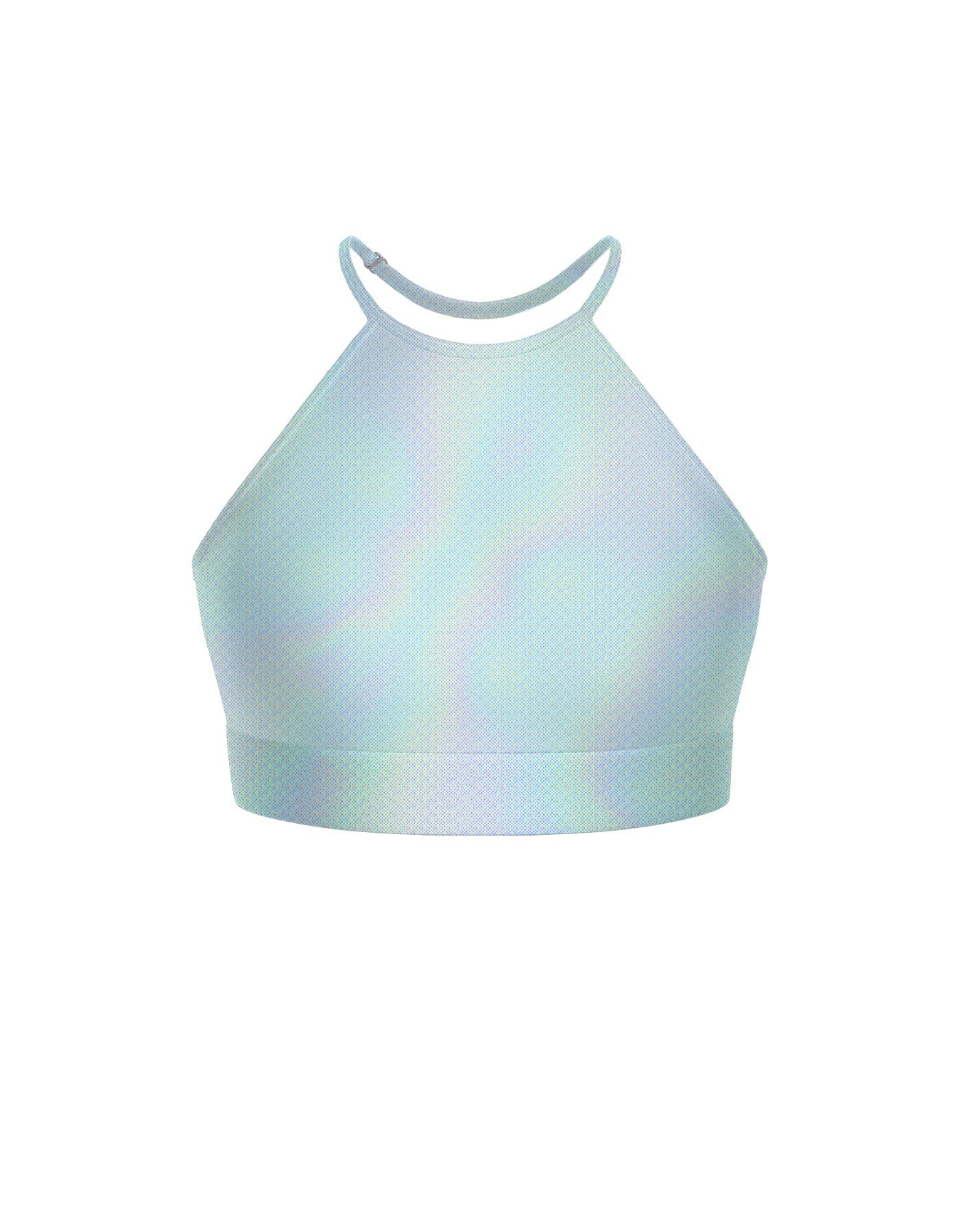 Hologram Halter Binding Crop Top