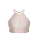 Hologram Halter Binding Crop Top