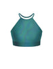 Hologram Halter Binding Crop Top