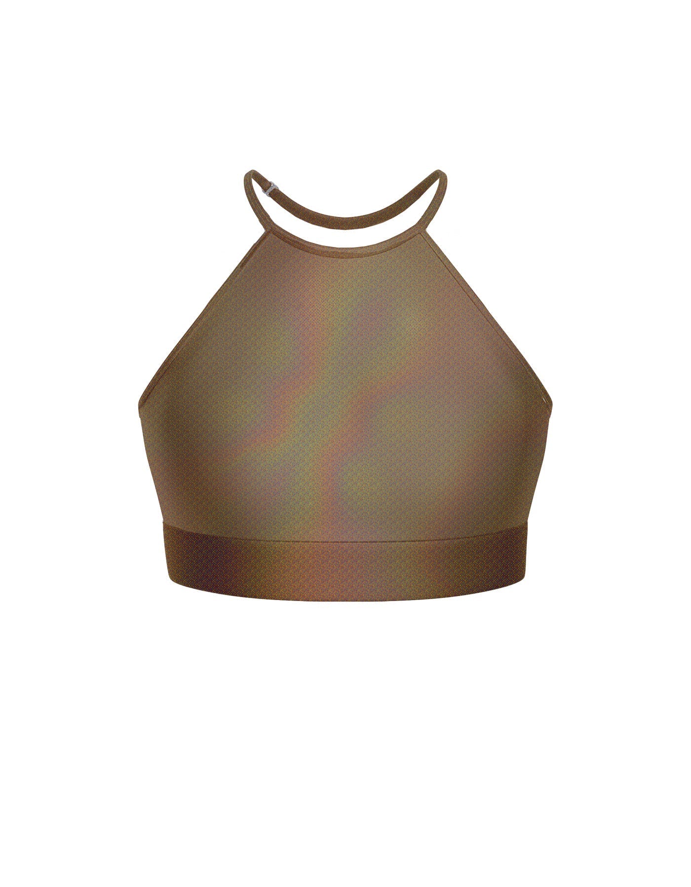 Hologram Halter Binding Crop Top