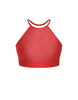 Hologram Halter Binding Crop Top