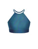 Hologram Halter Binding Crop Top