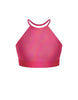 Hologram Halter Binding Crop Top