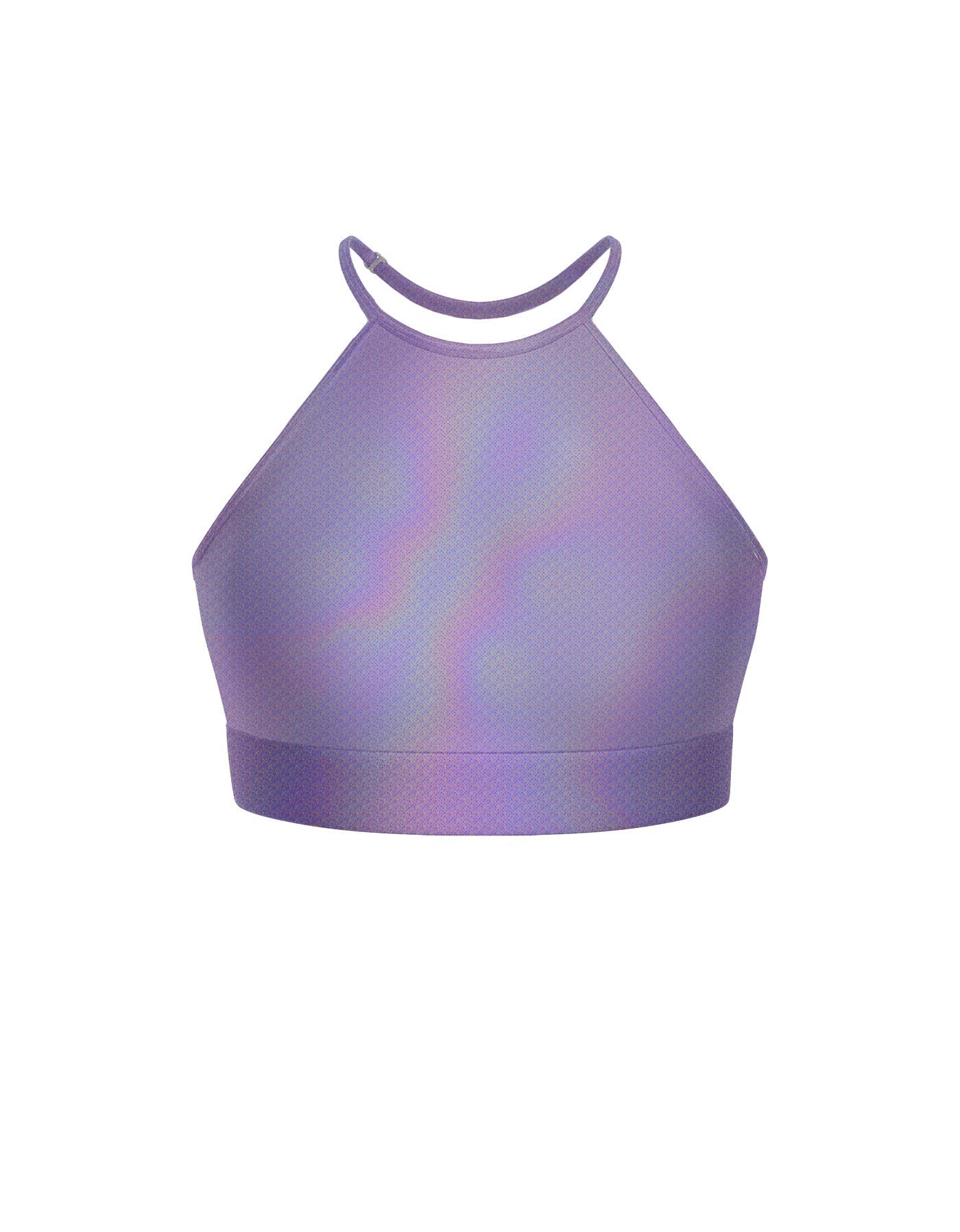Hologram Halter Binding Crop Top