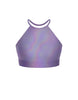 Hologram Halter Binding Crop Top
