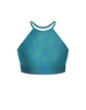 Hologram Halter Binding Crop Top