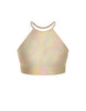 Hologram Halter Binding Crop Top