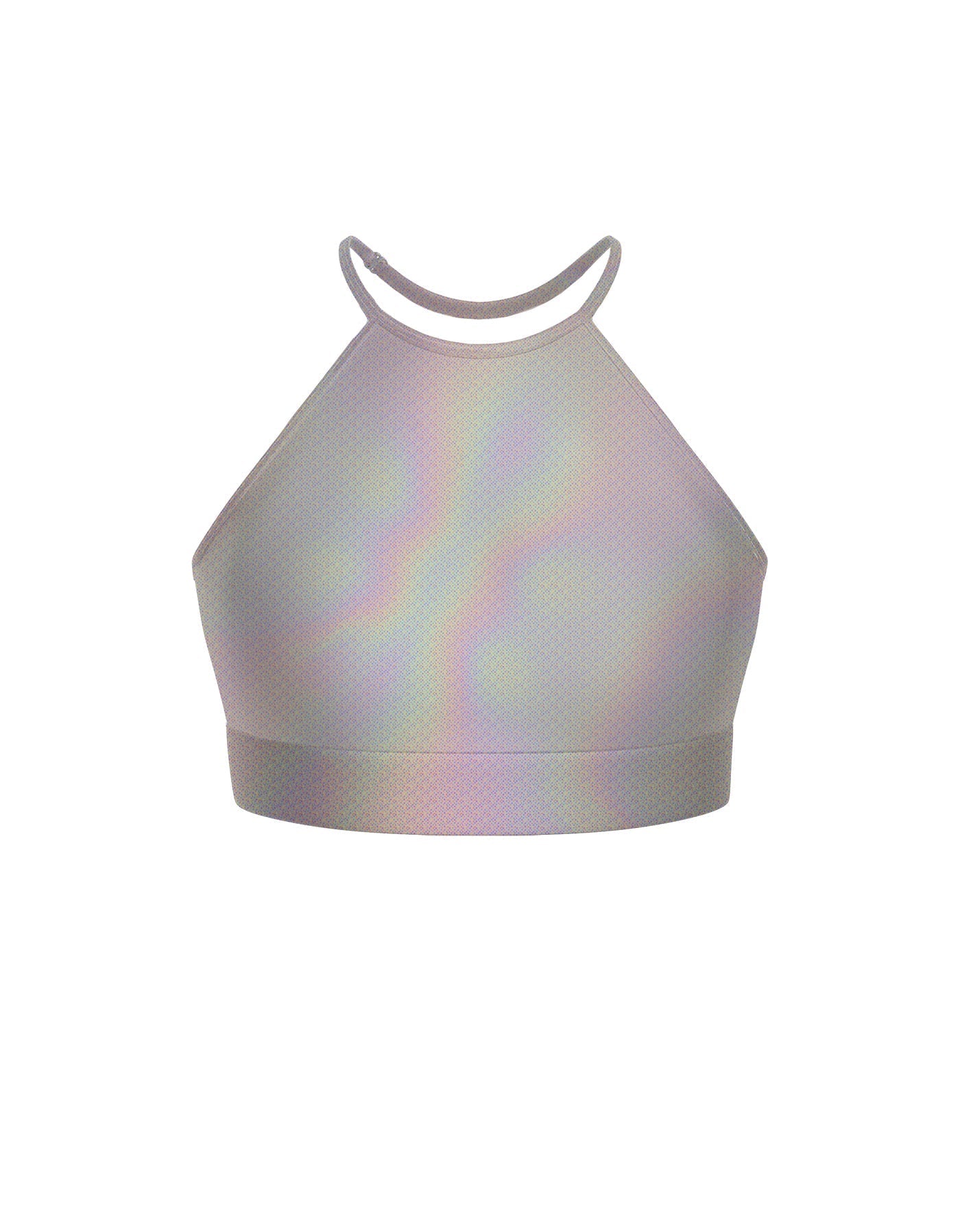 Hologram Halter Binding Crop Top