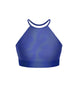 Hologram Halter Binding Crop Top
