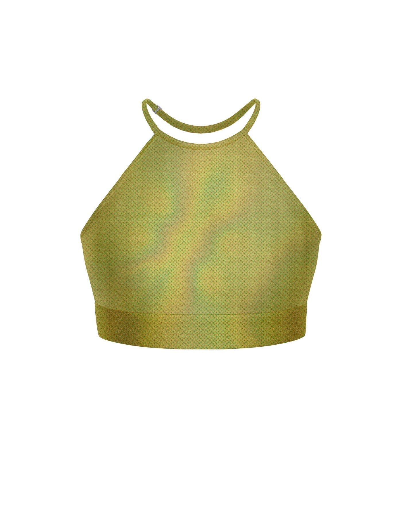 Hologram Halter Binding Crop Top