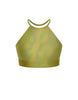 Hologram Halter Binding Crop Top