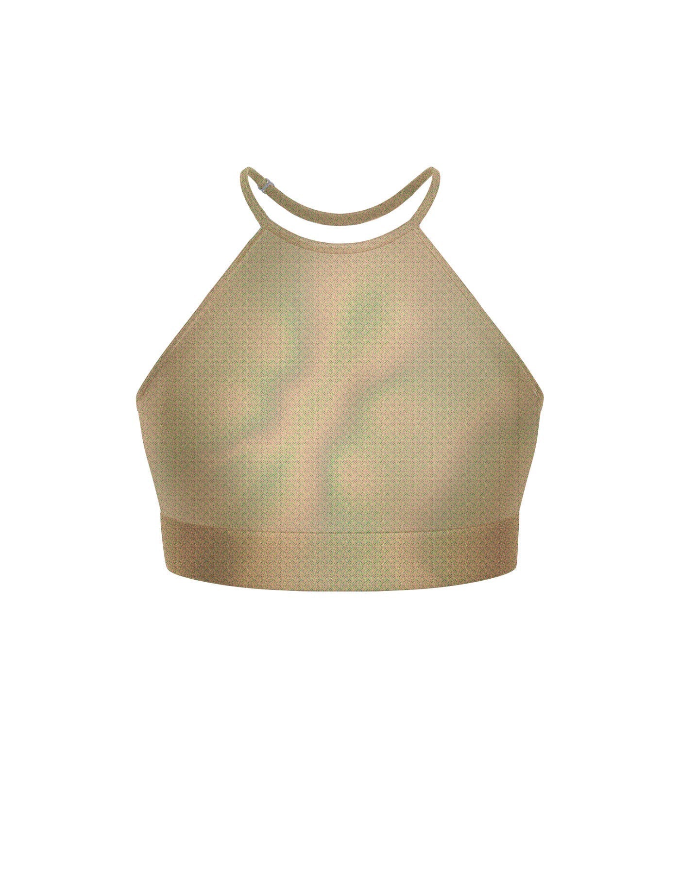 Hologram Halter Binding Crop Top