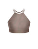Hologram Halter Binding Crop Top