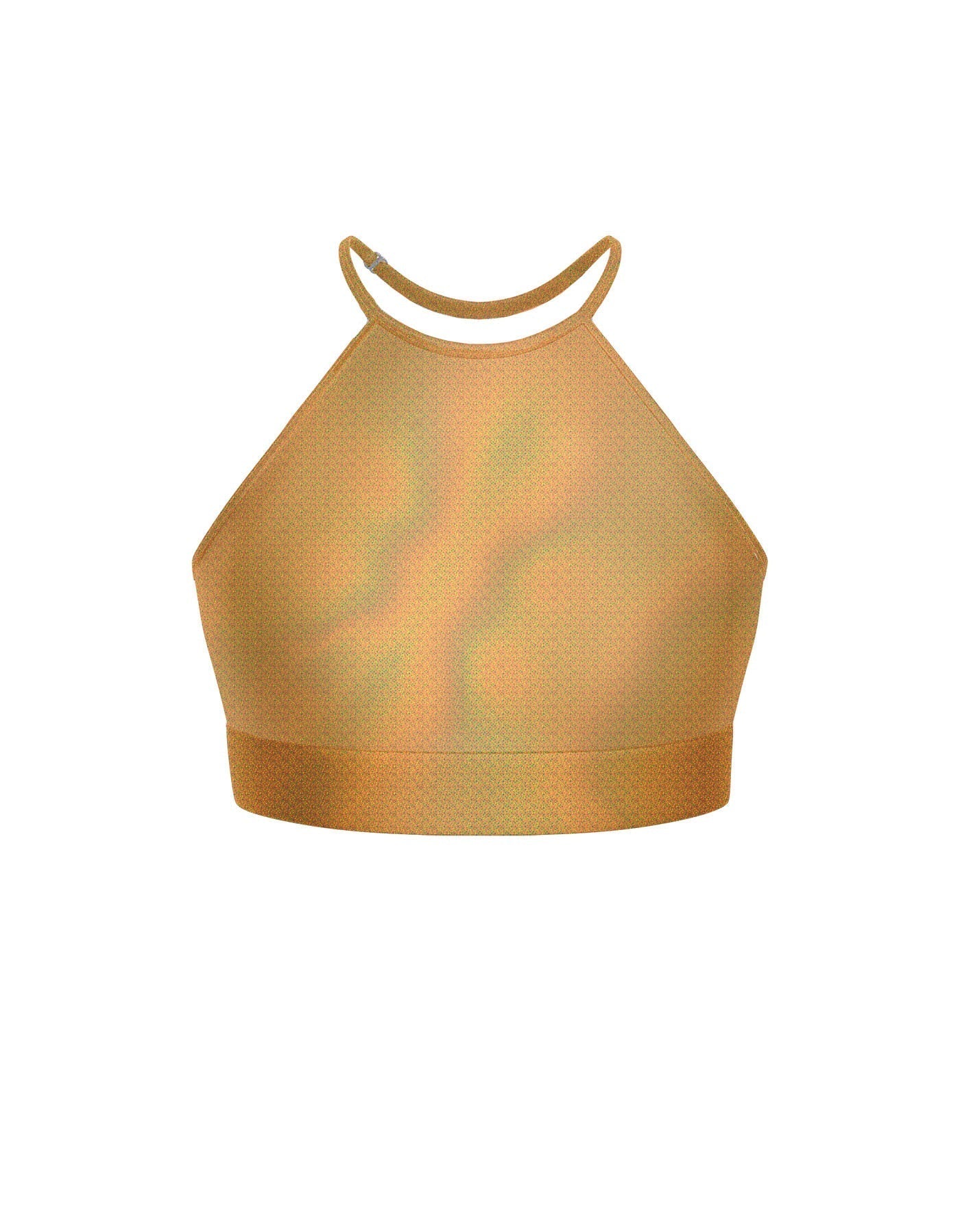 Hologram Halter Binding Crop Top