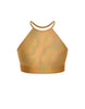 Hologram Halter Binding Crop Top