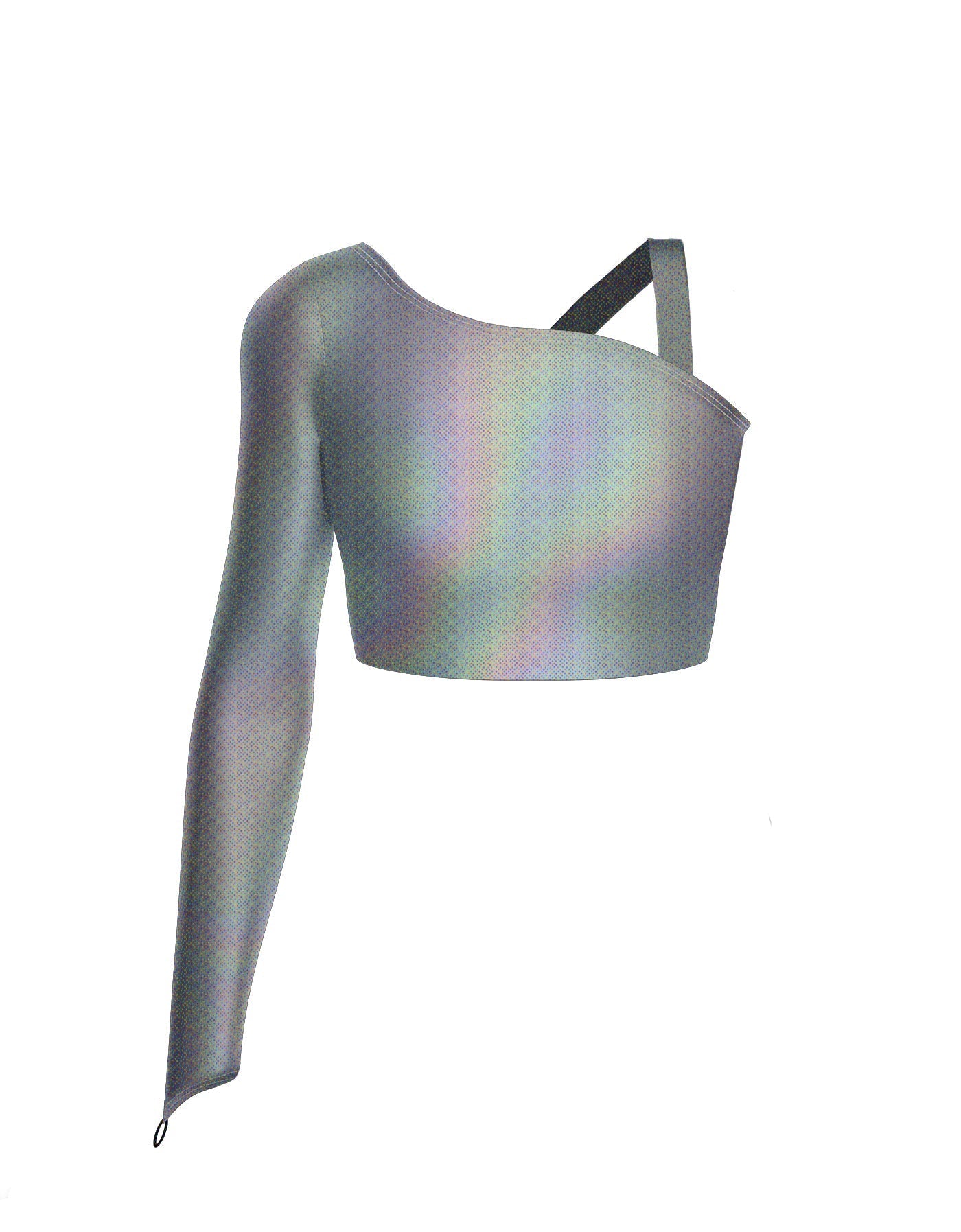 Hologram Sparks Fly Crop Top