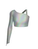 Hologram Sparks Fly Crop Top