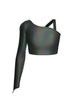 Hologram Sparks Fly Crop Top