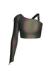 Hologram Sparks Fly Crop Top