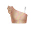 Hologram One Shoulder Crop Top With Gather Sleeve