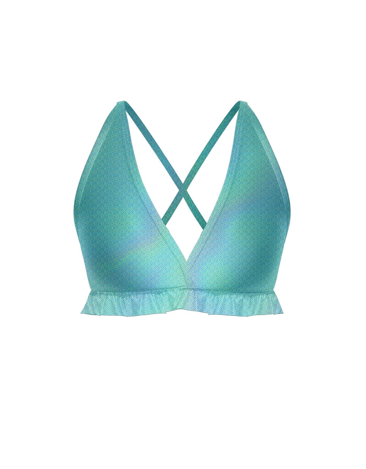 Hologram V Bra with Ruffles